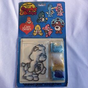Vintage 1984 Care Bears “Baby Tugs” Makit & Bakit Stained Glass Suncatcher Kit